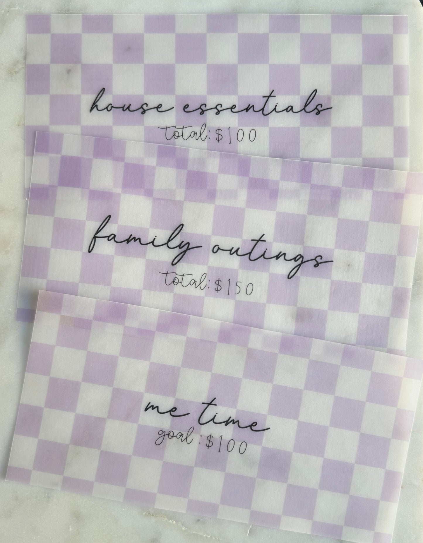 SALE!! Set of 6 Cash Saving Inserts