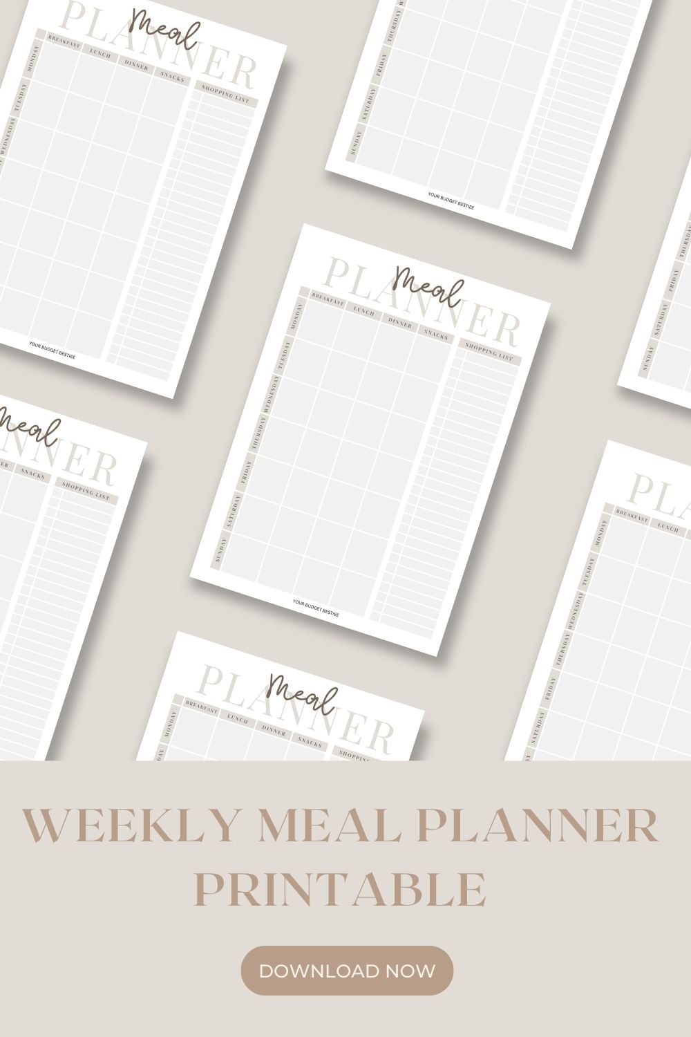 Weekly Meal Planner Printable