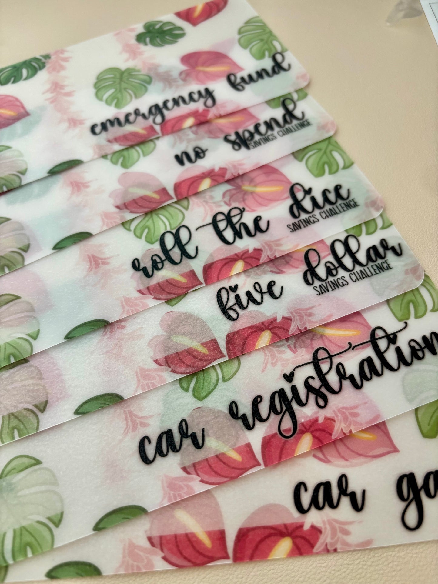 Monstera/Anthurium A6 Inserts & motivational dashboard