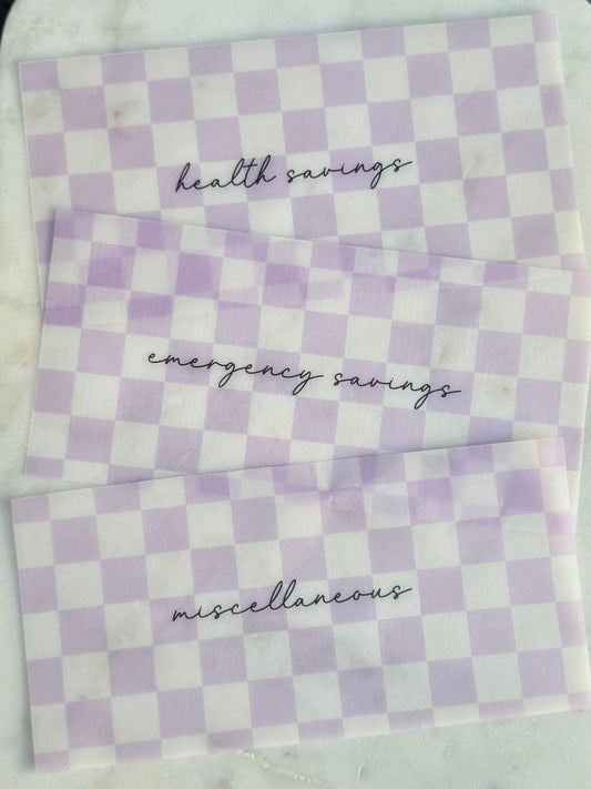 SALE!! Set of 6 Cash Saving Inserts