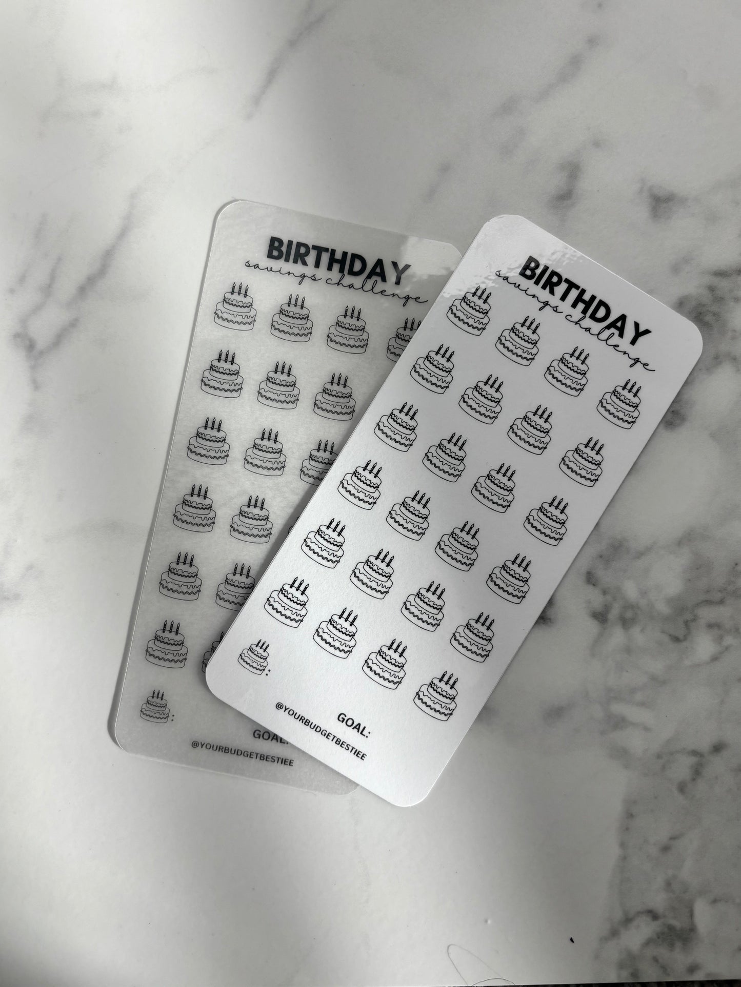 Birthday Savings Challenge Card